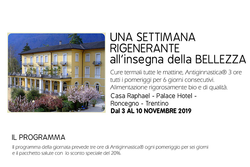Settimana rigenerante all’insegna della bellezza – dal 3 al 10 novembre, Roncegno