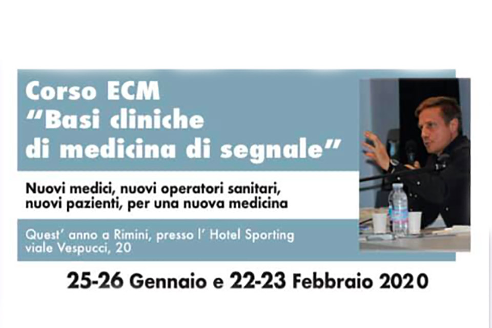 Corso ECM: “Basi cliniche di Medicina di Segnale – 25/26 gennaio, Rimini