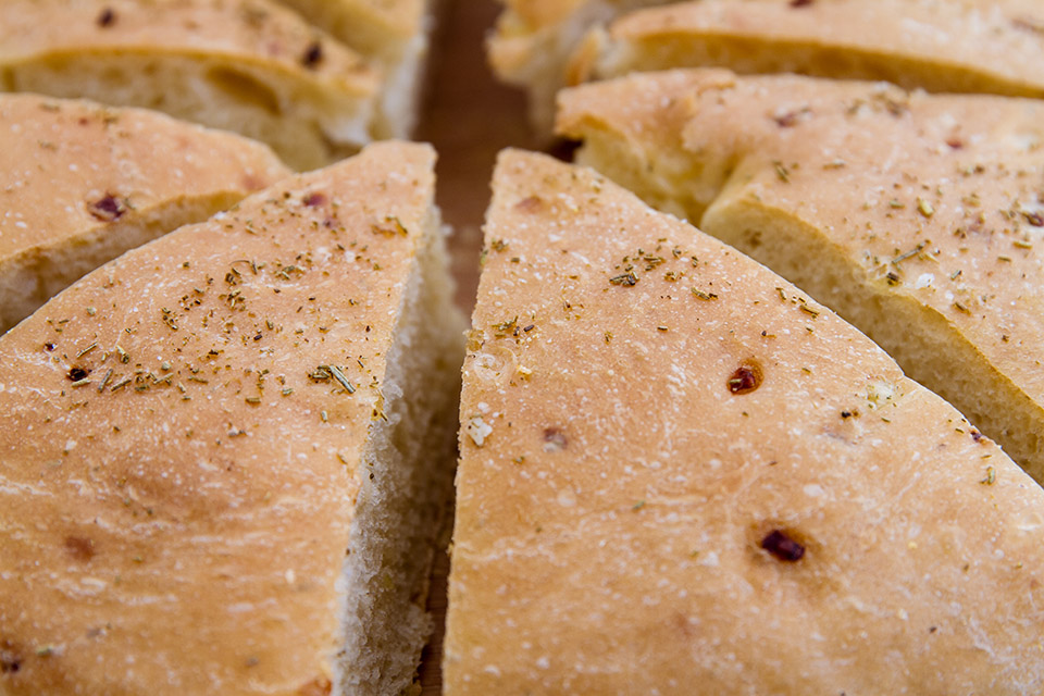 Focaccia al grano saraceno & farina di riso integrale