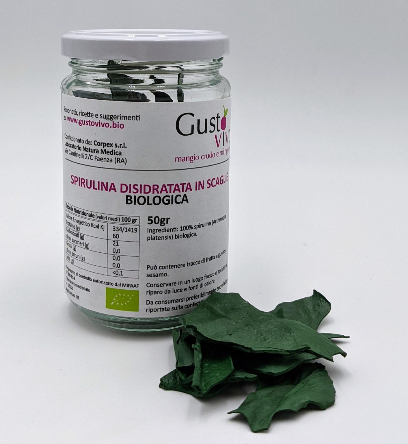 Spirulina italiana in scaglie